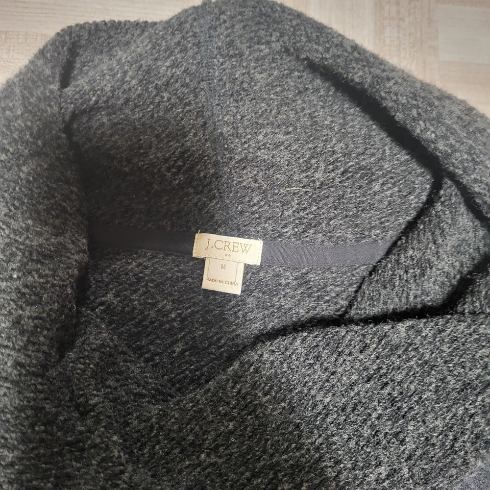-J. Crew Charcoal Cowl Neck Sweater